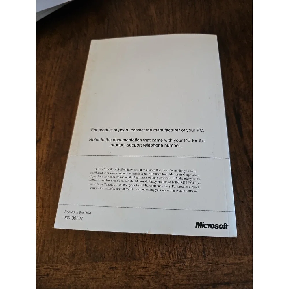 MS-DOS User's Guide Collectible Piece with COA